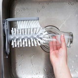 Cup Scrubber Glass Cleaner Sink 2-in-1 Suction Cup Cleaning Brush Gadget Kitchen Accessories Cleaning Products Gadget