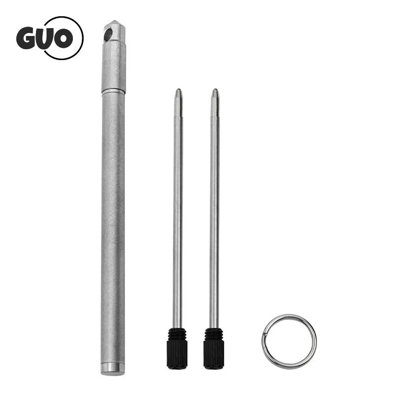 Portable Mini Titanium Ballpoint Pen EDC Gadget Keychain Metal Durable Pens For Outdoor Camping Hiking Survival Gadget